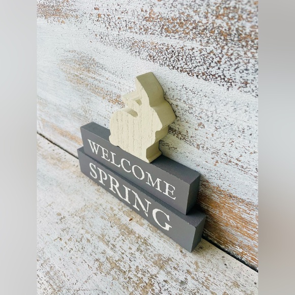 Welcome Spring Block Stackers 3/Set - Picture 4 of 13